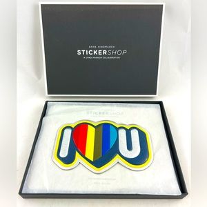Brand New Anya Hindmarch Giant Leather StickerShop Sticker I❤️U